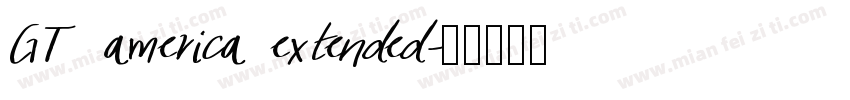 GT america extended字体转换